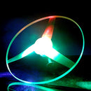 Funny Pull String Colorful LED Light Up Flying Saucer Disc Kids Development