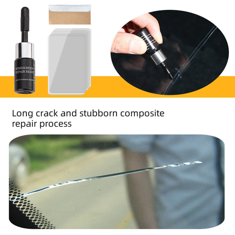 Auto Windshield Glass Crack Repair Tool Kit Window Scratch Restore Fluid Newly