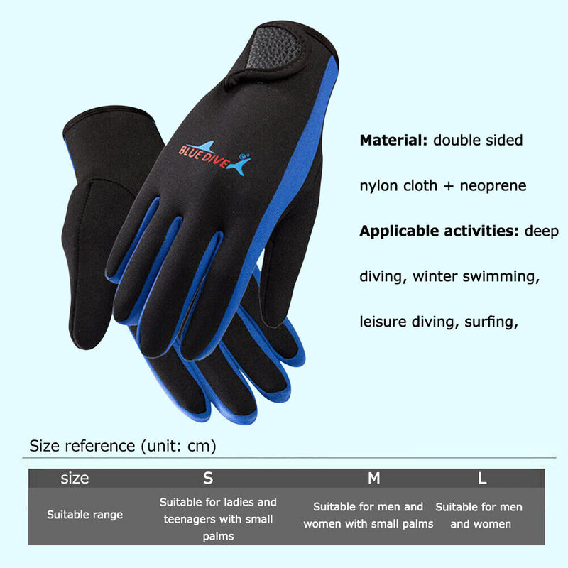 #A 1.5mm Unisex Diving Gloves Snorkeling Surfing Underwater Water Sports Supplie