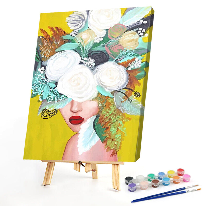Treat Your Heart Flowers Oil Paint By Numbers Kit DIY Frameless Drawing (B1583)