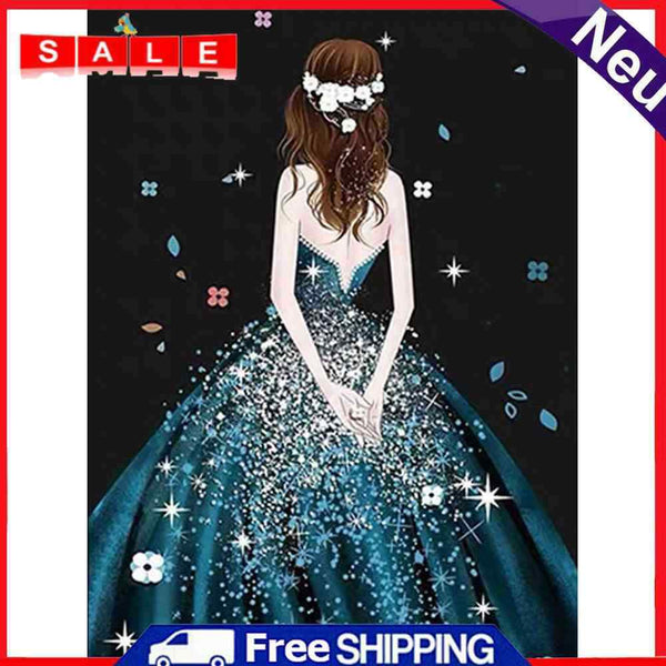 5D Full Round Drill Diamond Painting Girl DIY Cross Stitch Mosaic Rhinestone Art