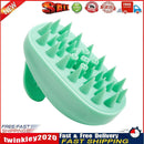 Silicone Head Body Scalp Massage Brush Hair Washing Clean Combs (Green) Newly