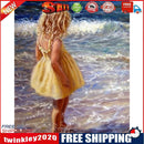 Frameless Oil Paint By Numbers Sea Girl DIY Canvas Picture Craft for Home