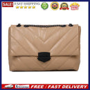 Casual Lattice Solid Color Messenger Tote Autumn Women Shoulder Chain Bag Clutch