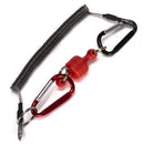 Magnetic Net Release Keeper with Lanyard Carabiners for Fly Fishing (Red)