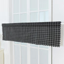 Roman Blackout Windows Half-Curtains Kitchen Short Valance (Black Plaid)