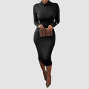 Women Bandage Bodycon Evening Party Cocktail Long Maxi Dress M Black