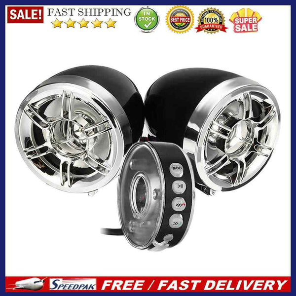 Motorcycle Bluetooth Sound System FM MP3 Player Wireless Audio Studio Speak