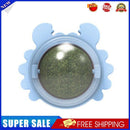 Rotatable Cat Treat Toys with Catnip Snack Licking Ball Kitten Molar (Blue)