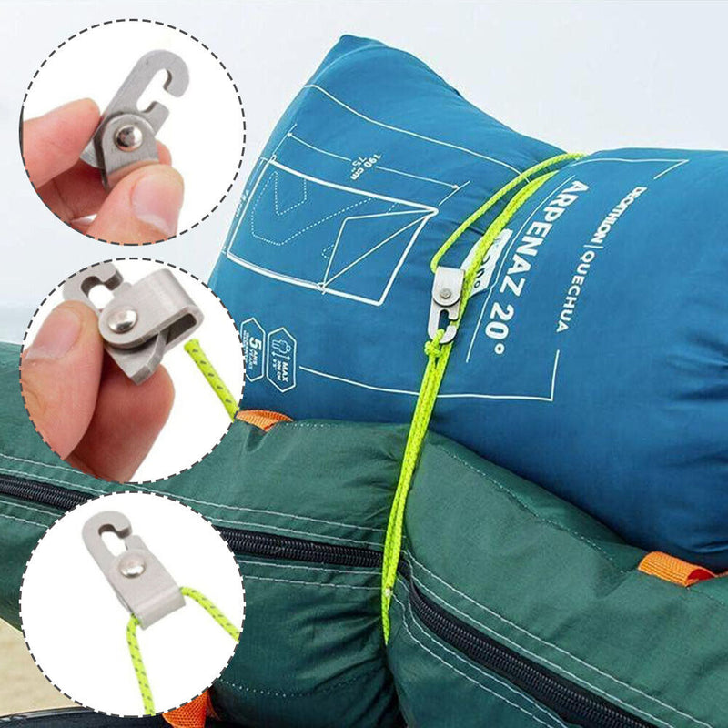 4pcs Automatic Lock Hooks Free Knot Fast Tighten Rope Tent Self-locking Hoo