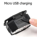 Portable Headlight Motion Sensor Camping Waterproof Rechargeable Mini Flashlight