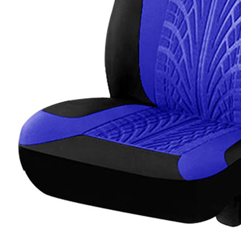 Car Seat Cover Set Butterfly Pattern PU Leather for 1 Bucket Seat (Blue) Newly