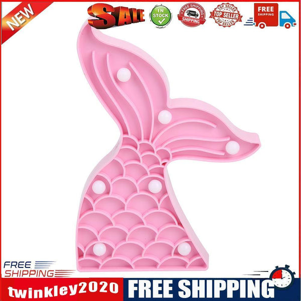 Mermaid Tail LED Night Lamp Children Gift Battery Powered Home Light (Pink)