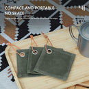 Canvas Coasters Heat Resistant Oil-proof Outdoor Cooking Table Placemat Mat