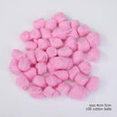 100pcs Colorful Winter Keep Warm Cotton Balls Cute Cage Filler (Pink) Newly