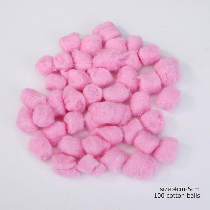 100pcs Colorful Winter Keep Warm Cotton Balls Cute Cage Filler (Pink) Newly