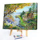 Beach House Chair Oil Paint By Numbers Kit DIY Acrylic Painting on Canvas Decor