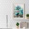 Blue Flower Painting Printed Living Room Decoration Wall Hanging Art Home Decor