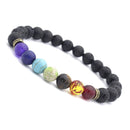 Lava Rock 8mm Beads Elastic Yoga Bracelet for Men/Women Jewelry Decor Gifts