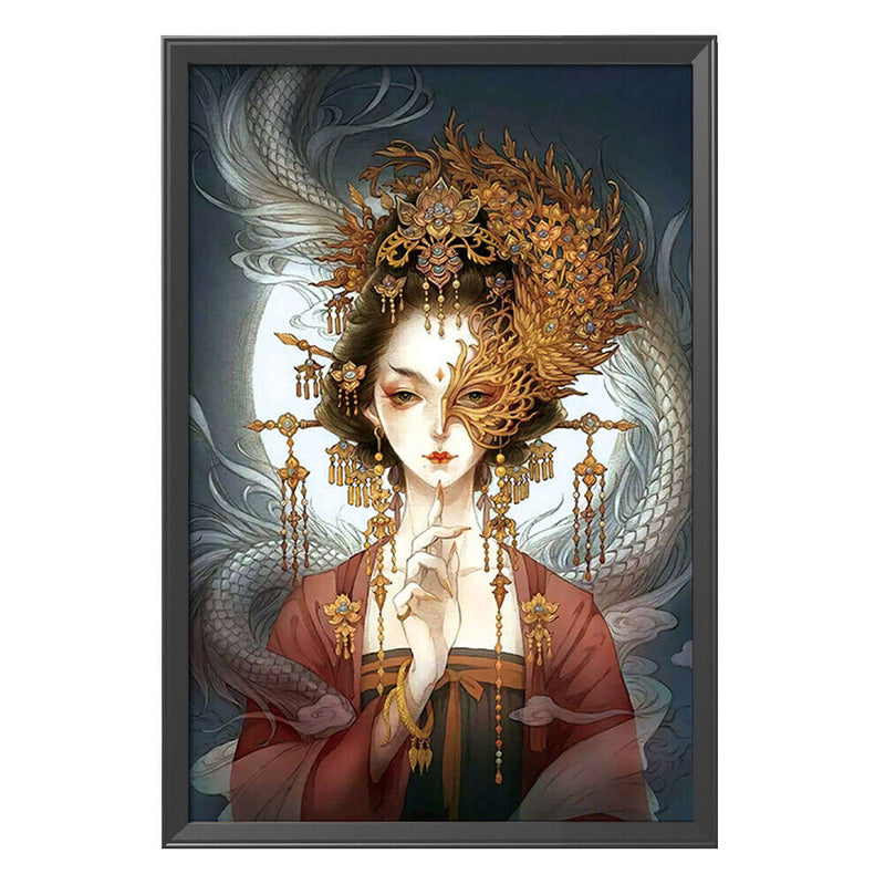 Female Cross Stitch Embroidery Needlework Kit DIY 11CT Stamped Handwork Wall Art