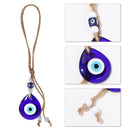 View Mirror Glass Car Decoration Evil Eye Navy Blue Hemp Rope Hanging Ornament