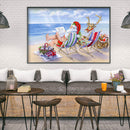 Diamond Painting Santa at the Beach Full Round Drill Rhinestone Picture