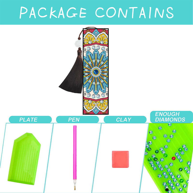5D DIY Diamond Painting Bookmark Mandala Mosaic Tassel Book Crafts (FQY019)