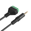 3.5mm TRRS Stereo 4 Pole Male Plug to 4Pin AV Screw Audio Balun Terminal Cable*1