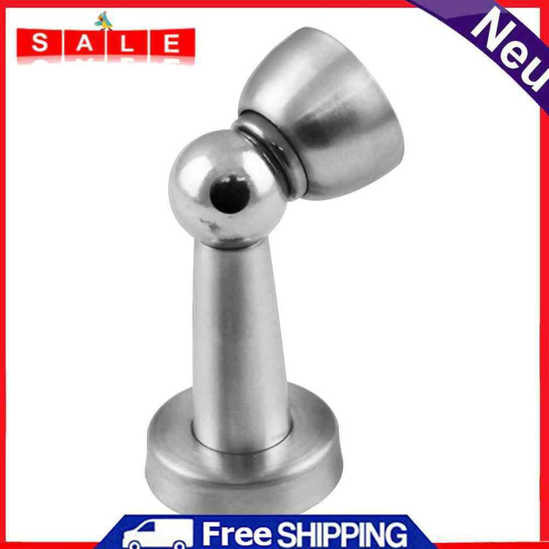 Stainless Steel Magnetic Door Stopper Floor Suction Non Wall Protectors Doorstop