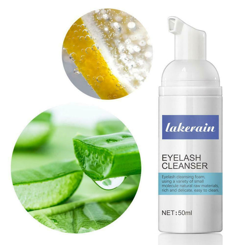 Eyelash Extension Foaming Shampoo Foam Cleanser Lash Lash ml Brush 50 H8L7