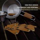 Leather Camping Bowl Gloves Triangular Buckle Handle Cover Cup Holder Sleeve