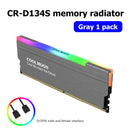 COOLMOON CR-D134S ARGB RAM Heatsink Heat Spreader Cooler for Desktop (Grey)