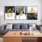 DIY Golden Leaves Frameless Oil Paint by Numbers Kit Picture Handpainted Decor