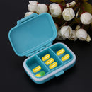3 Grids Portable Pill Box Medicine Jewelry Storage Case Container(Blue)