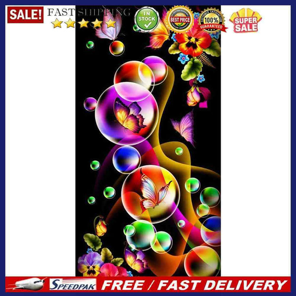 5D DIY Full Drill Diamond Painting Rhinestone Flowers Butterfly Picture Craft