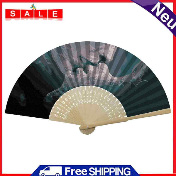 Couple Kiss Oil Paint Folding Fan By Numbers DIY Painted Art Handmade Home Craft