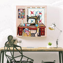 5D DIY Full Drill Diamond Painting Sewing Machine Embroidery Mosaic Needlew