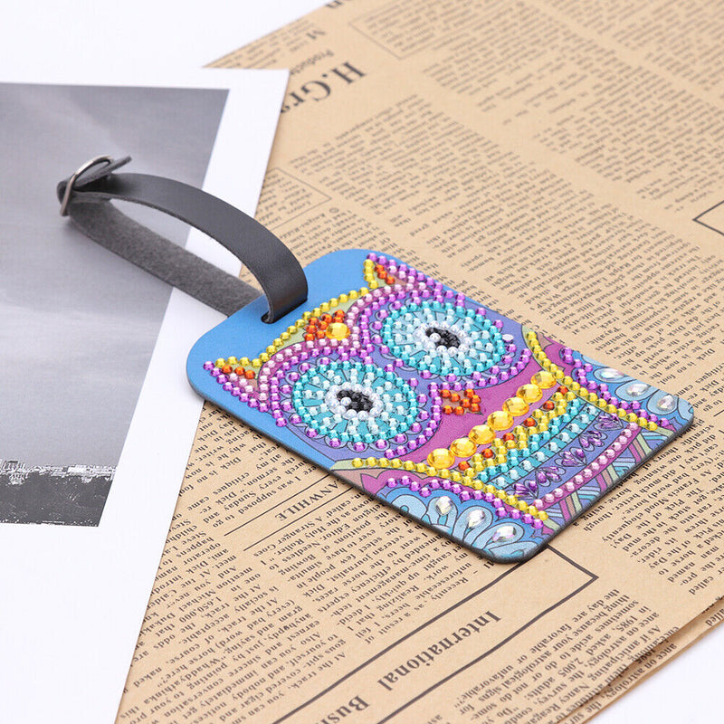 DIY Special Shaped Diamond Painting Bird Pattern Leather Boarding Pass