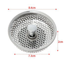Steel Stuff Cover Colander Sink Strainer Food Hair Stopper Plug Filter Basket