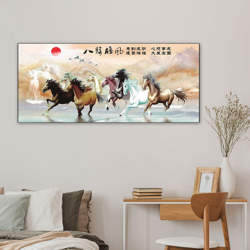 11CT Full Cross Stitch Horse to Success DIY Printed Wall Art Crafts Home Decor