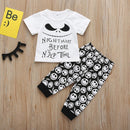 2pcs/set Baby Boys O-neck Halloween Cute Print Short Sleeve Tops+Pants Suits
