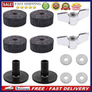 12pcs/Set Drum Felt Pad + Wing Nuts + Washers Drum Replacement Parts Access
