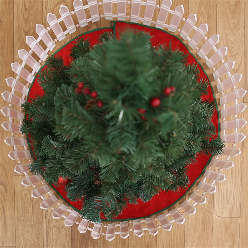Decoration White PVC Garden Guardrail Decorative Barrier Christmas Tree Fence