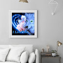 5D DIY Wolf Flowers Full Round Drill Diamond Painting Drawing Art Mosaic Cr