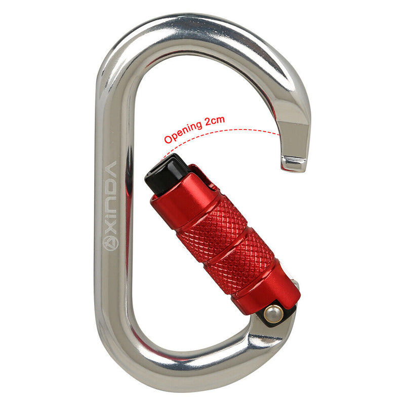 25KN O Shape Safety Auto Master Lock Carabiner Outdoor Rock Climbing Buckle