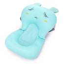 Cartoon Rabbit Soft Baby Shower Bath Pad Mat Adjustable Bath Rack (Blue) Newly