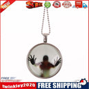 Fashion Women Men Luminous Halloween Pattern Pendant Chain Necklace (A)