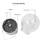 5pcs LED Solar Lamp Cracked Glass Ball Hanging Light Waterproof Decor(B)