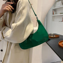 Women Casual Solid Color Tote Handbags Zipper Small Top-handle Bag