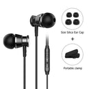 Langsdom M305 Earphone In-ear Headphones w/Mic Sports Bass Earbuds (Black) Newly
